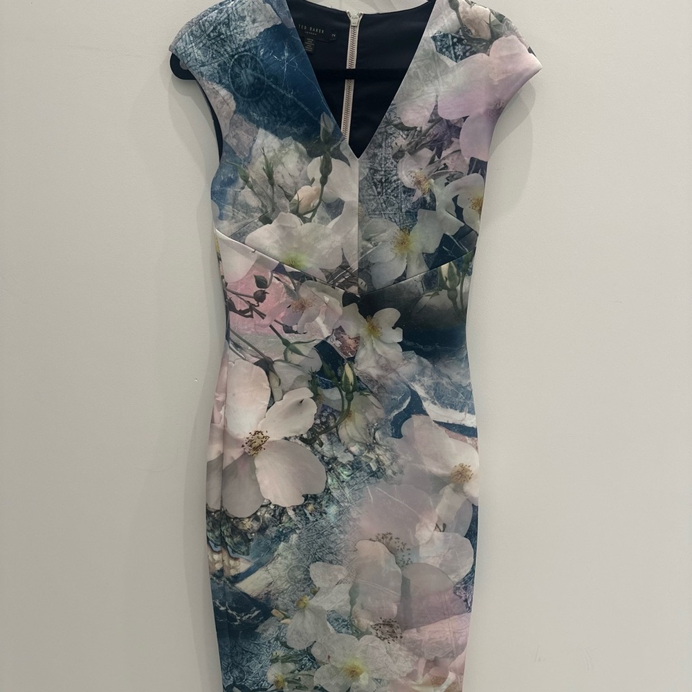 Ted Baker London Floral Print Midi Dress